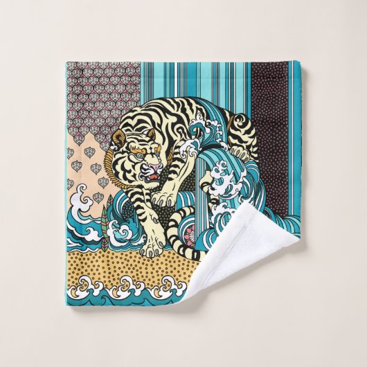 Feng Shui White Tiger Bad Handdoek (Wasdoekje)