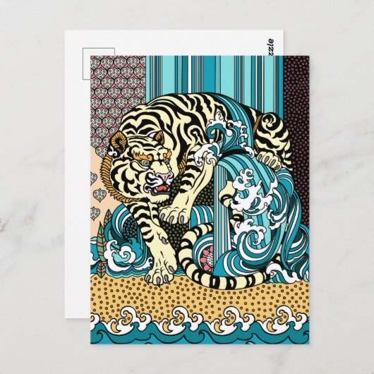 Feng Shui White Tiger Briefkaart (Voorkant / Achterkant)