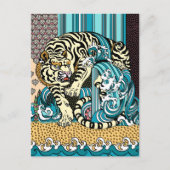 Feng Shui White Tiger Briefkaart (Voorkant)