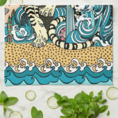 Feng Shui White Tiger Kitchen Towel Theedoek (Gevouwen)