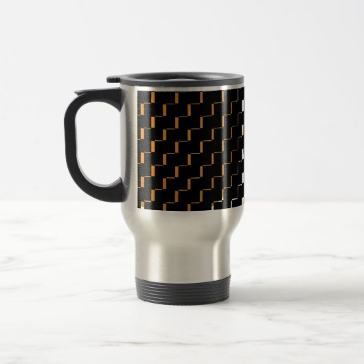 FengShui Fusion Gold Black Geometric Hipster 2 Reisbeker (Links)