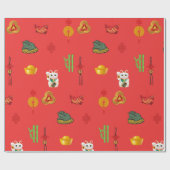 Fengshui Good Luck, Money and Abundance Symbols Cadeaupapier (Vlak)