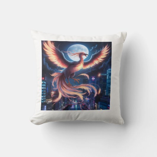 Fênix flamejante Almofada Kussen (Voorkant)
