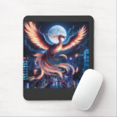 Fênix flamejante Mousepad Muismat (Met muis)