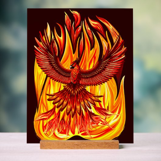 Fenix mythologisch onsterfelijk wezen acryl bord (Neutraal)