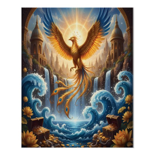 Fenix van de Azuur Tempel Perfect Poster (Voorkant)