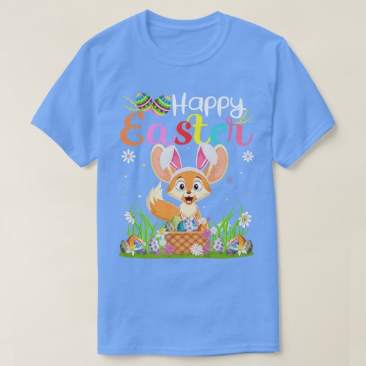 Fennec Fo Bunny Egg Hunting Funny Fennec Fo Happy T-shirt (Design voorkant)