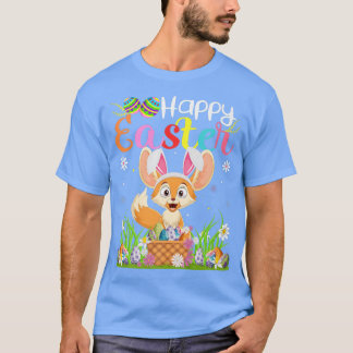 Fennec Fo Bunny Egg Hunting Funny Fennec Fo Happy T-shirt