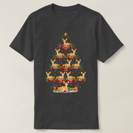 Fennec Fo Kerstboom Lichting Fennec Fo Kerstmis T T-shirt (Design voorkant)