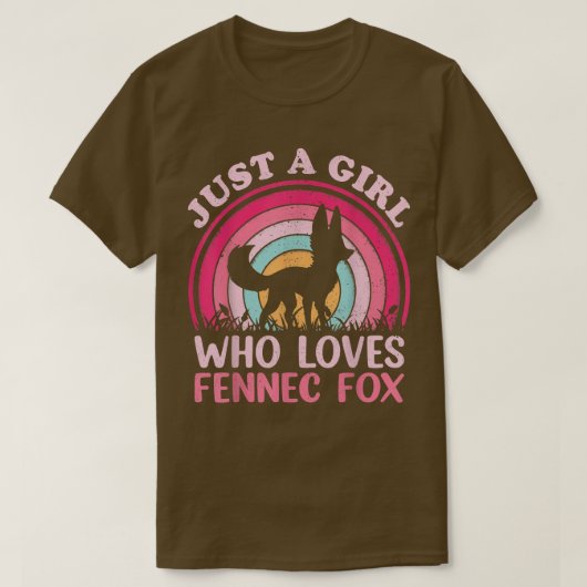 Fennec Fo Lover, gewoon een meisje dat van Fenn h T-shirt (Design voorkant)