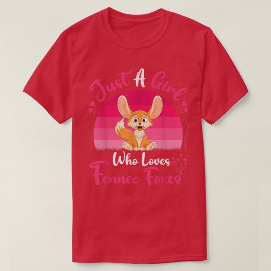 Fennec Fo Lover, gewoon een meisje dat van Fenn h T-shirt (Design voorkant)