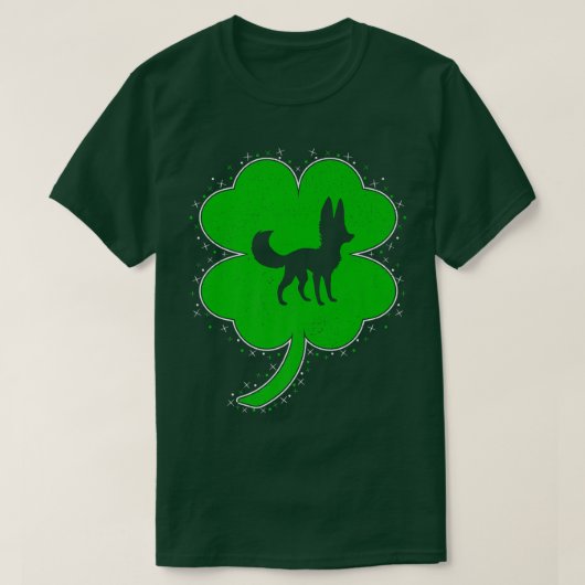 Fennec Fo Lover Irish Shamrock Fennec T-shirt (Design voorkant)