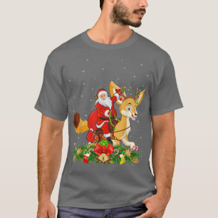 Fennec Fo Xmas overeenkomend met Santa Riding Fenn T-shirt