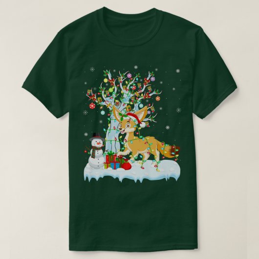 Fennec for Xmas Tree Lighting Santa Hat Fennec Fo T-shirt (Design voorkant)