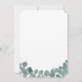 Fennec Fox Baby shower Waterverf groen Kaart (Achterkant)