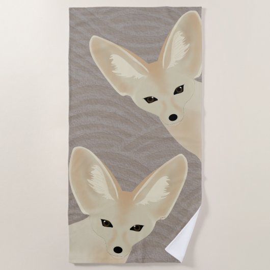Fennec Fox Beach Towel Strandlaken (Voorkant)