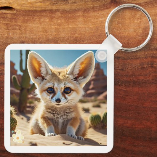 Fennec Fox Bliss Sleutelhanger (Achterkant)