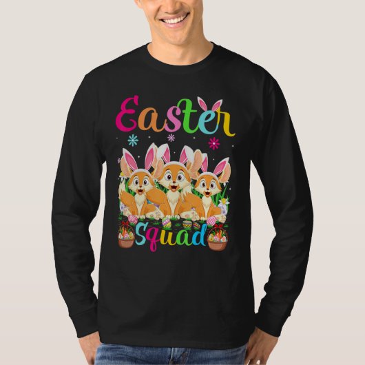Fennec Fox Bunny Ear Easter Squad Fennec Fox Happy T-shirt (Voorkant)