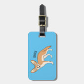 Fennec fox cartoon afbeelding bagagelabel (Voorkant verticaal)