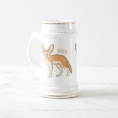 Fennec fox cartoon afbeelding bierpul (Voorkant links)