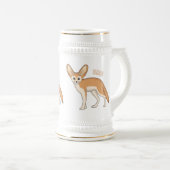 Fennec fox cartoon afbeelding bierpul (Voorkant rechts)
