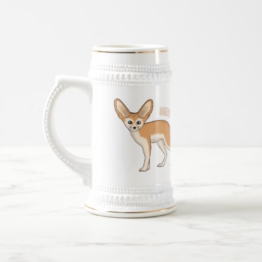 Fennec fox cartoon afbeelding bierpul (Links)