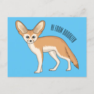 Fennec fox cartoon afbeelding briefkaart