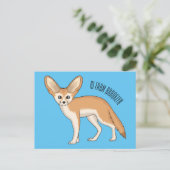 Fennec fox cartoon afbeelding briefkaart (Staand voorkant)