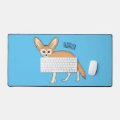 Fennec fox cartoon afbeelding bureaumat (Keyboard & Muis)