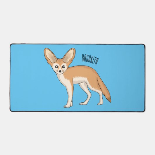 Fennec fox cartoon afbeelding bureaumat (Voorkant)