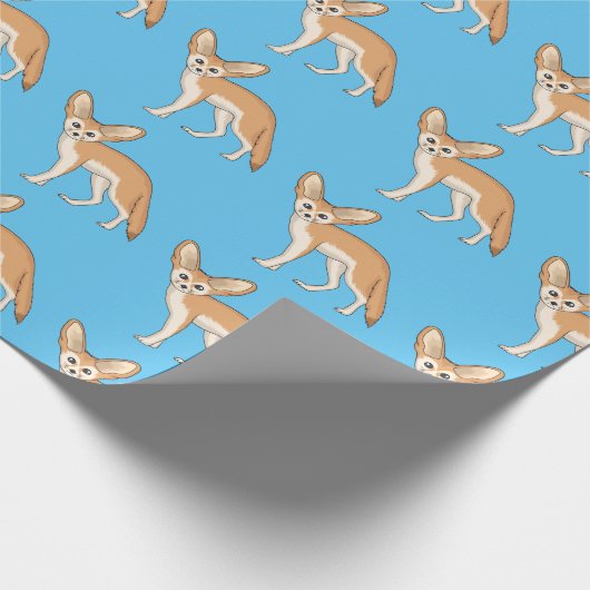 Fennec fox cartoon afbeelding cadeaupapier (Hoek)
