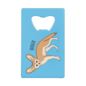 Fennec fox cartoon afbeelding creditkaart flessenopener (Voorkant)
