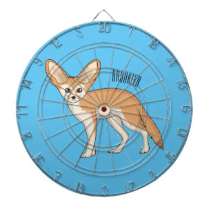 Fennec fox cartoon afbeelding dartbord