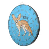 Fennec fox cartoon afbeelding dartbord (Voorkant Rechts)