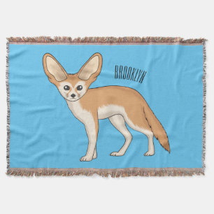 Fennec fox cartoon afbeelding deken