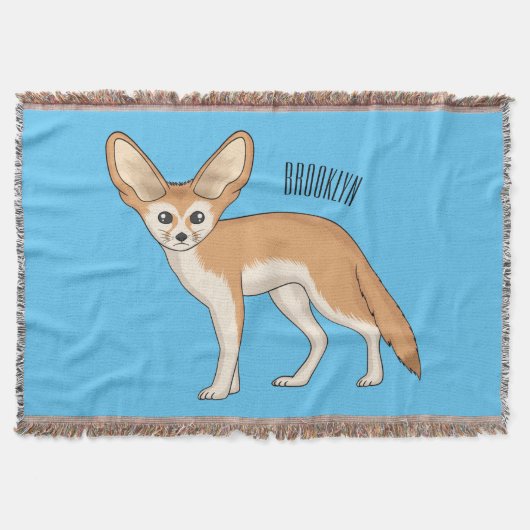 Fennec fox cartoon afbeelding deken (Voorkant)