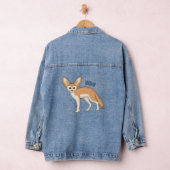 Fennec fox cartoon afbeelding denim jacket (Hangar)