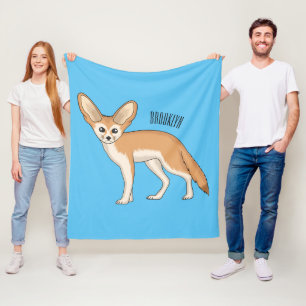 Fennec fox cartoon afbeelding fleece deken