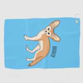 Fennec fox cartoon afbeelding golfhanddoek (Horizontaal)