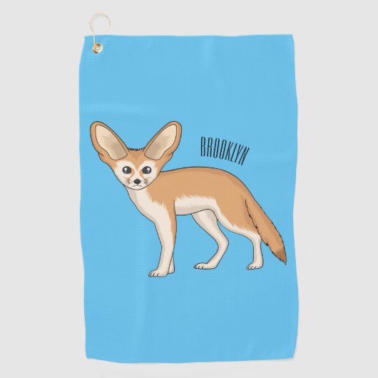 Fennec fox cartoon afbeelding golfhanddoek (Voorkant)