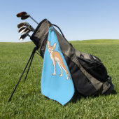 Fennec fox cartoon afbeelding golfhanddoek (Groen)