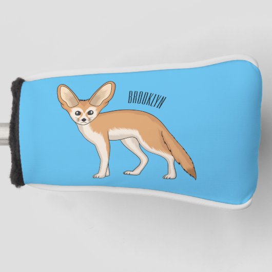 Fennec fox cartoon afbeelding golfheadcover (Voorkant)