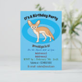 Fennec fox cartoon afbeelding kaart (Staand voorkant)