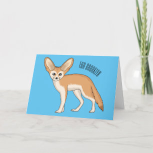 Fennec fox cartoon afbeelding kaart