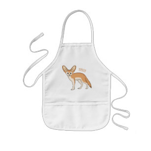Fennec fox cartoon afbeelding kinder schort