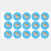 Fennec fox cartoon afbeelding labels (Vel)