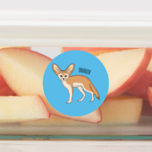 Fennec fox cartoon afbeelding labels