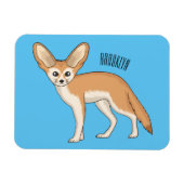 Fennec fox cartoon afbeelding magneet (Horizontaal)