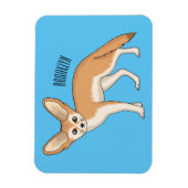 Fennec fox cartoon afbeelding magneet (Verticaal)