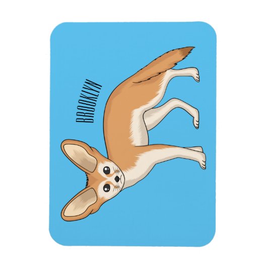 Fennec fox cartoon afbeelding magneet (Verticaal)